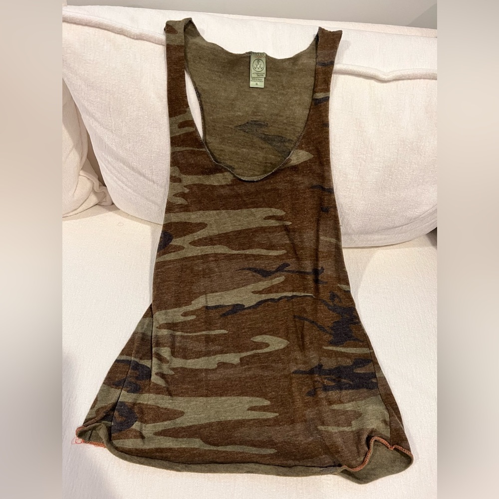 Army printed tank top